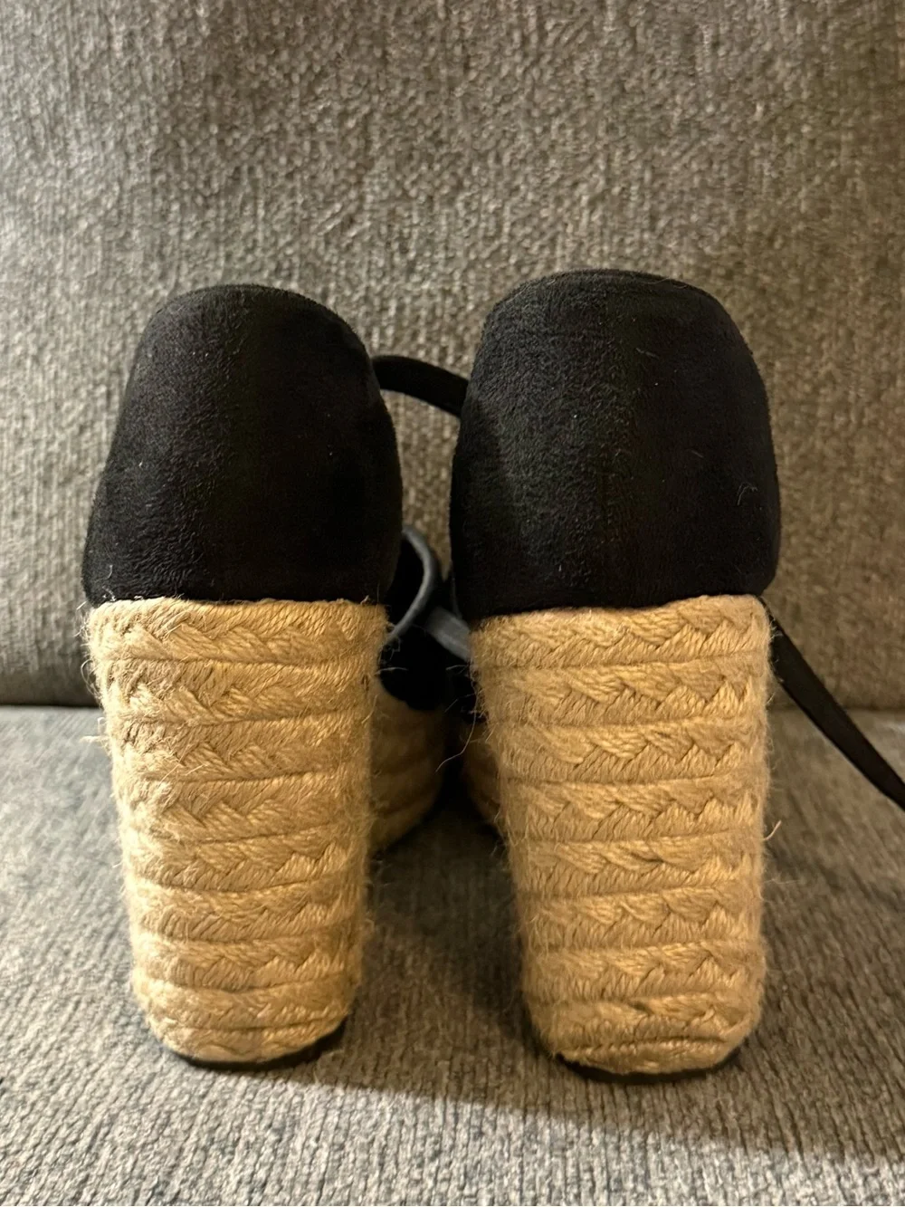 Black Espadrille Platform Sandals